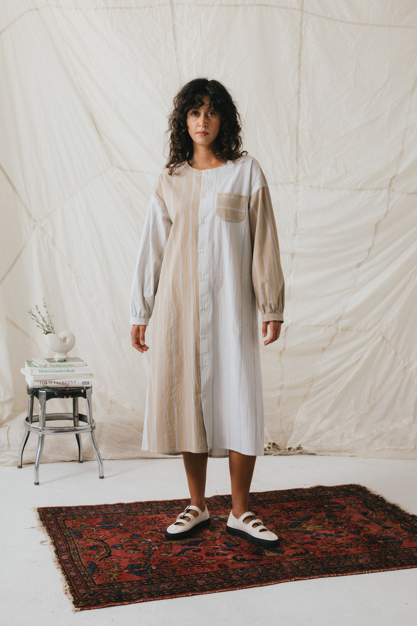 Rhys Dress in Oxford Stripe