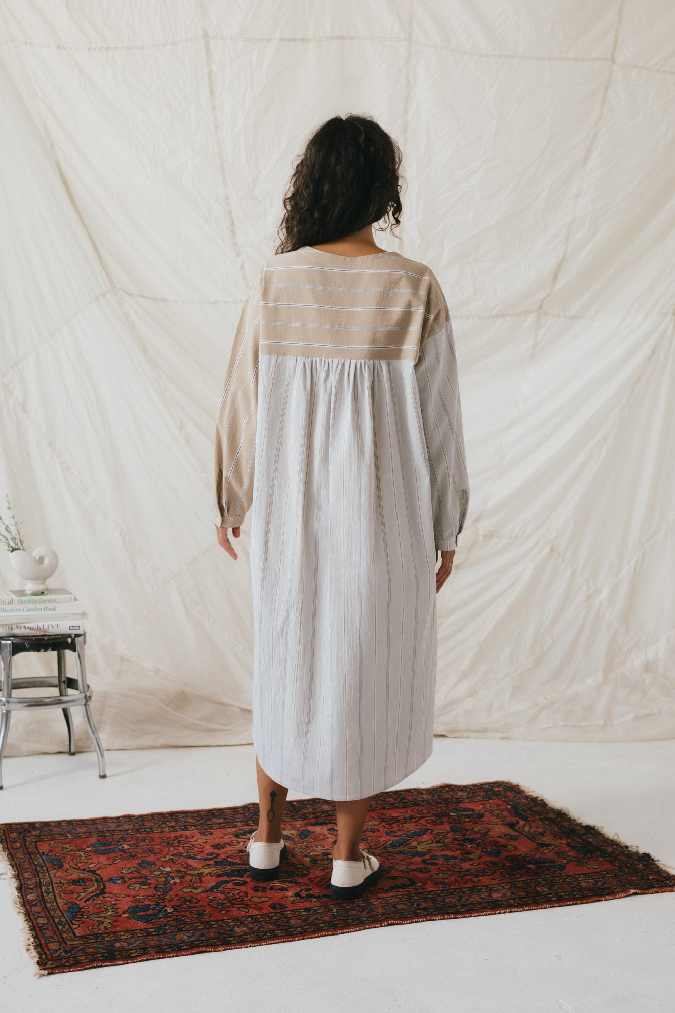 Rhys Dress in Oxford Stripe