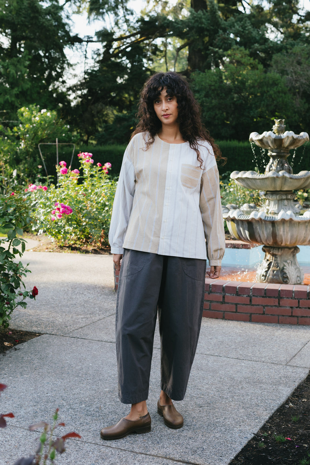 Nuria Barrel Pant in Bitter Chocolate