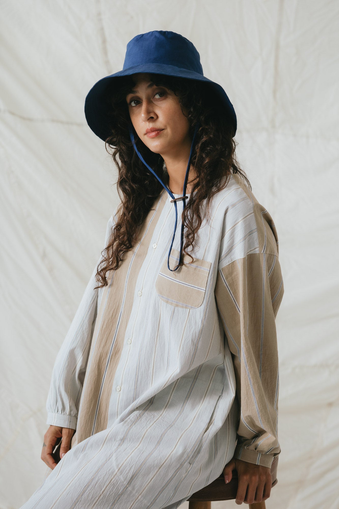 Gardener's Hat in Mineral Blue