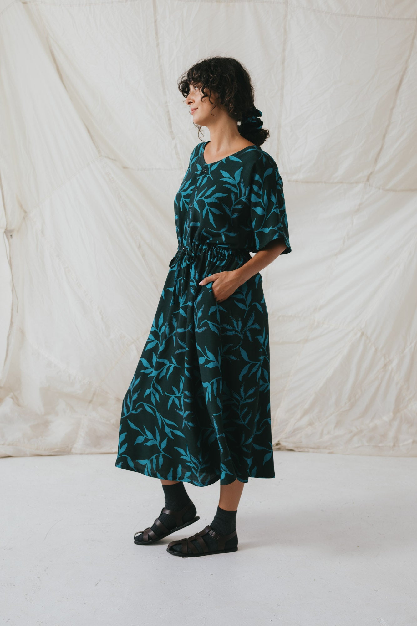 Equinox Dress in Forest Canopy