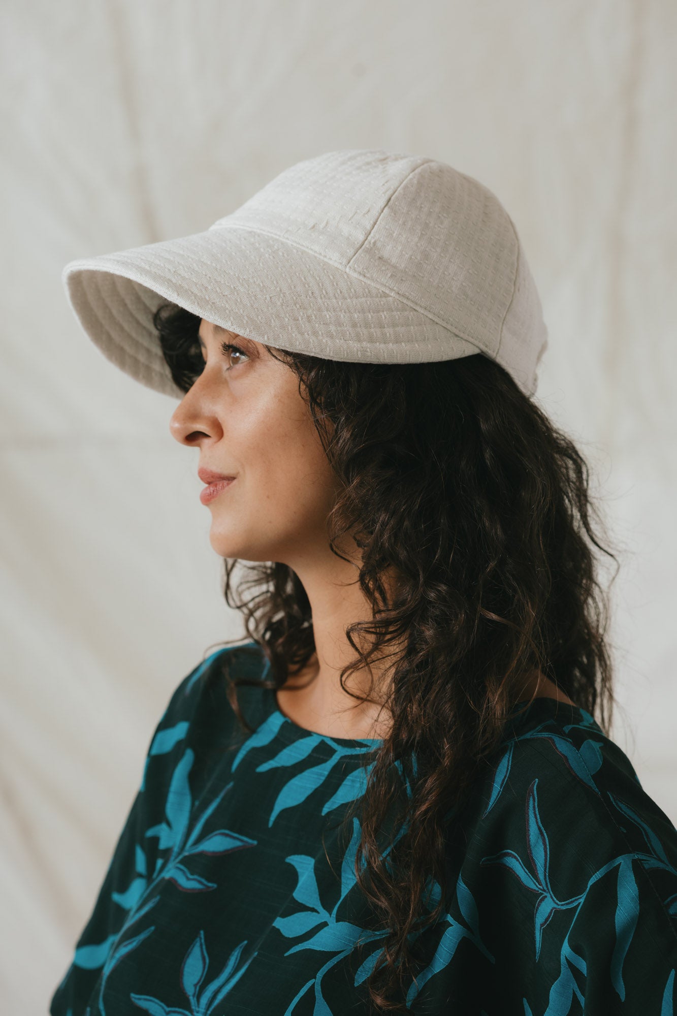 Soleil Hat in Natural Sashiko