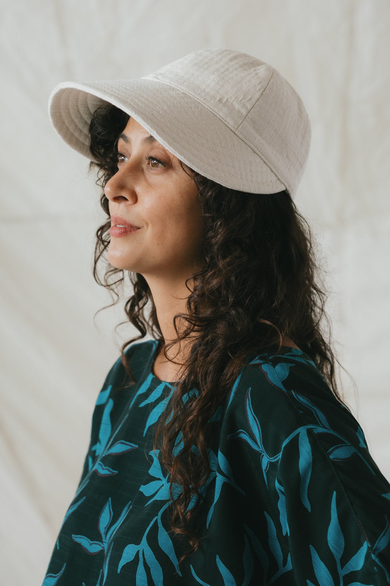 Soleil Hat in Natural Sashiko
