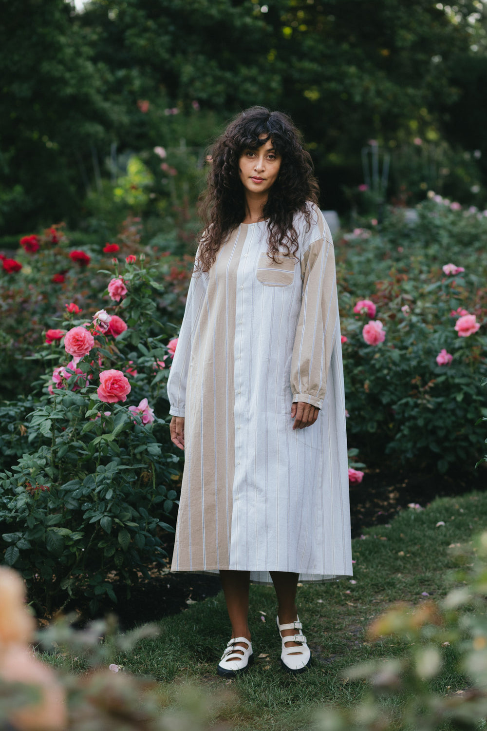 Rhys Dress in Oxford Stripe