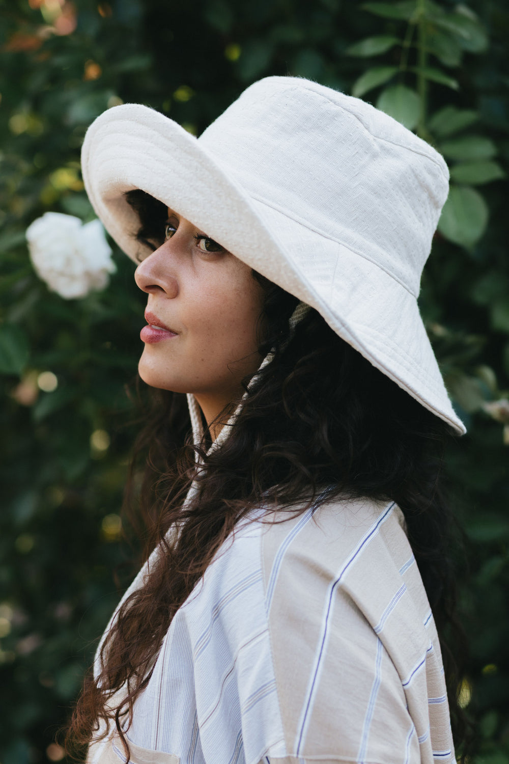 Gardener's Hat in Natural Sashiko
