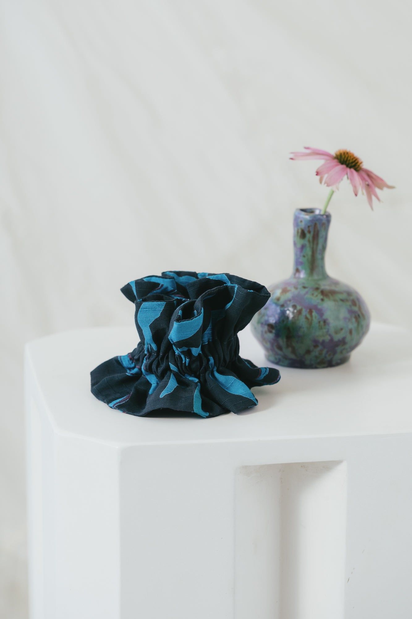 Ruffle Scrunchie in Forest Canopy