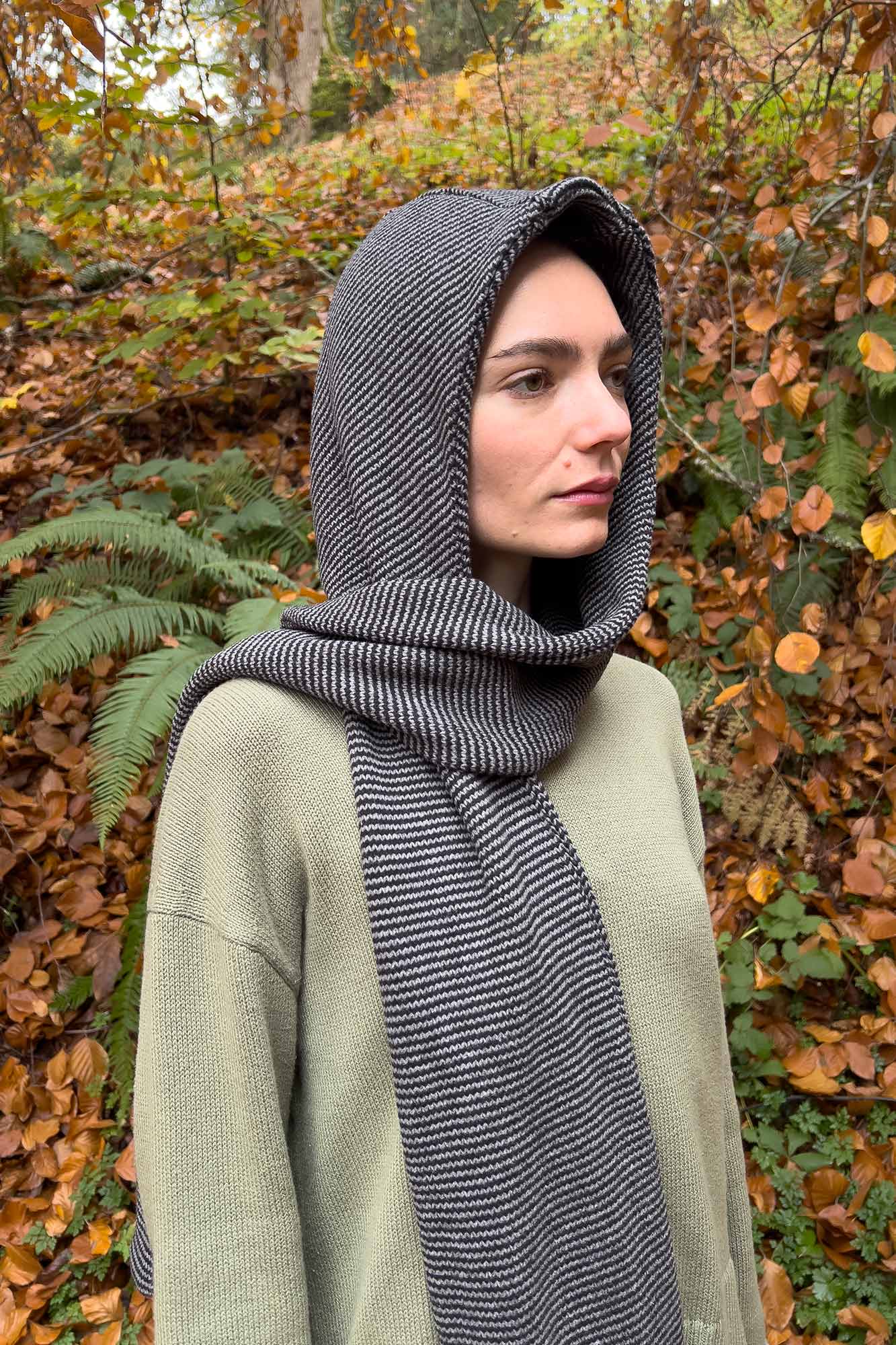 Siobhan Hood – Deadstock Wool Hood Scarf | Sustainable Fashion