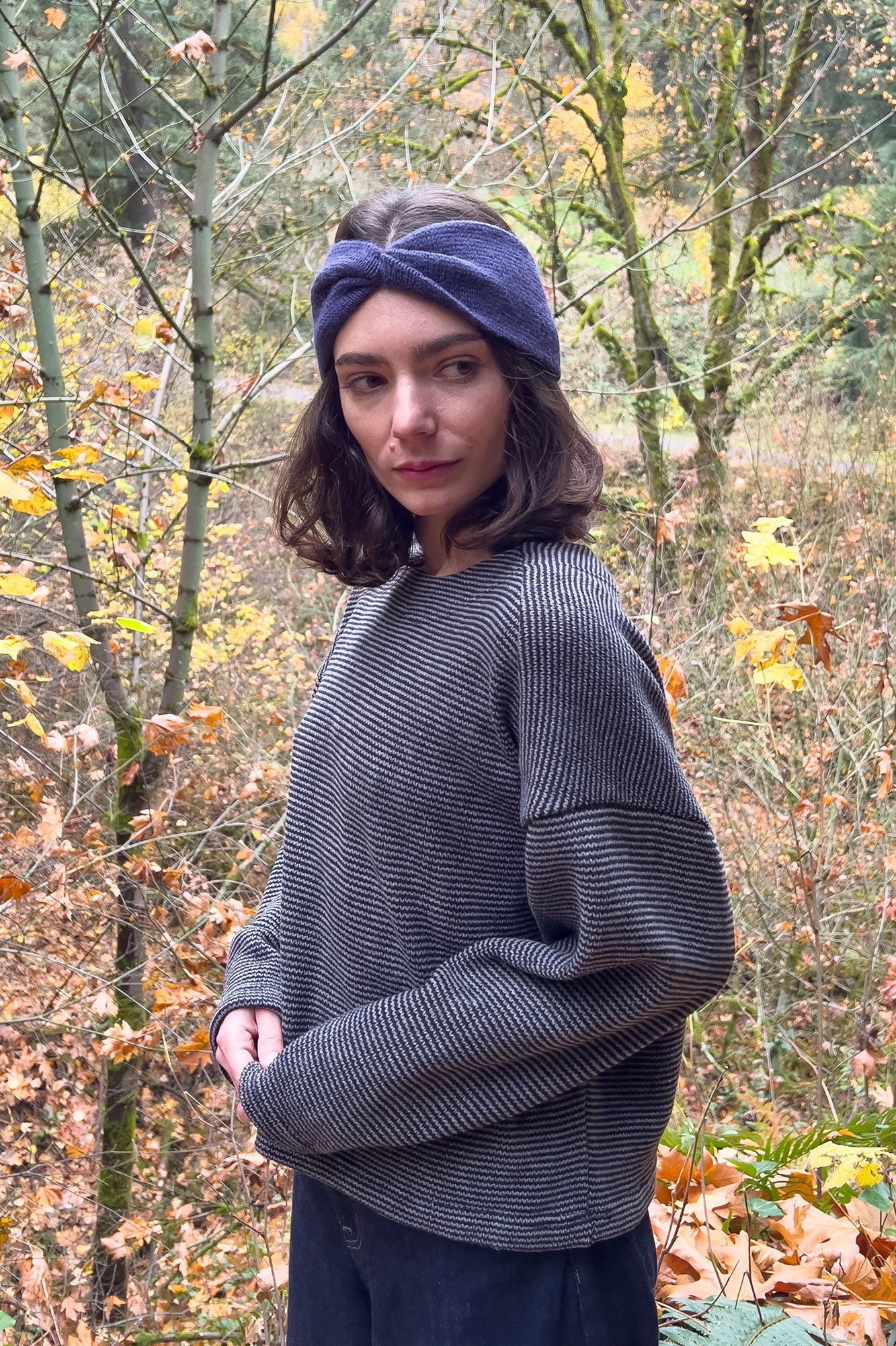 Twist Headband in Plum