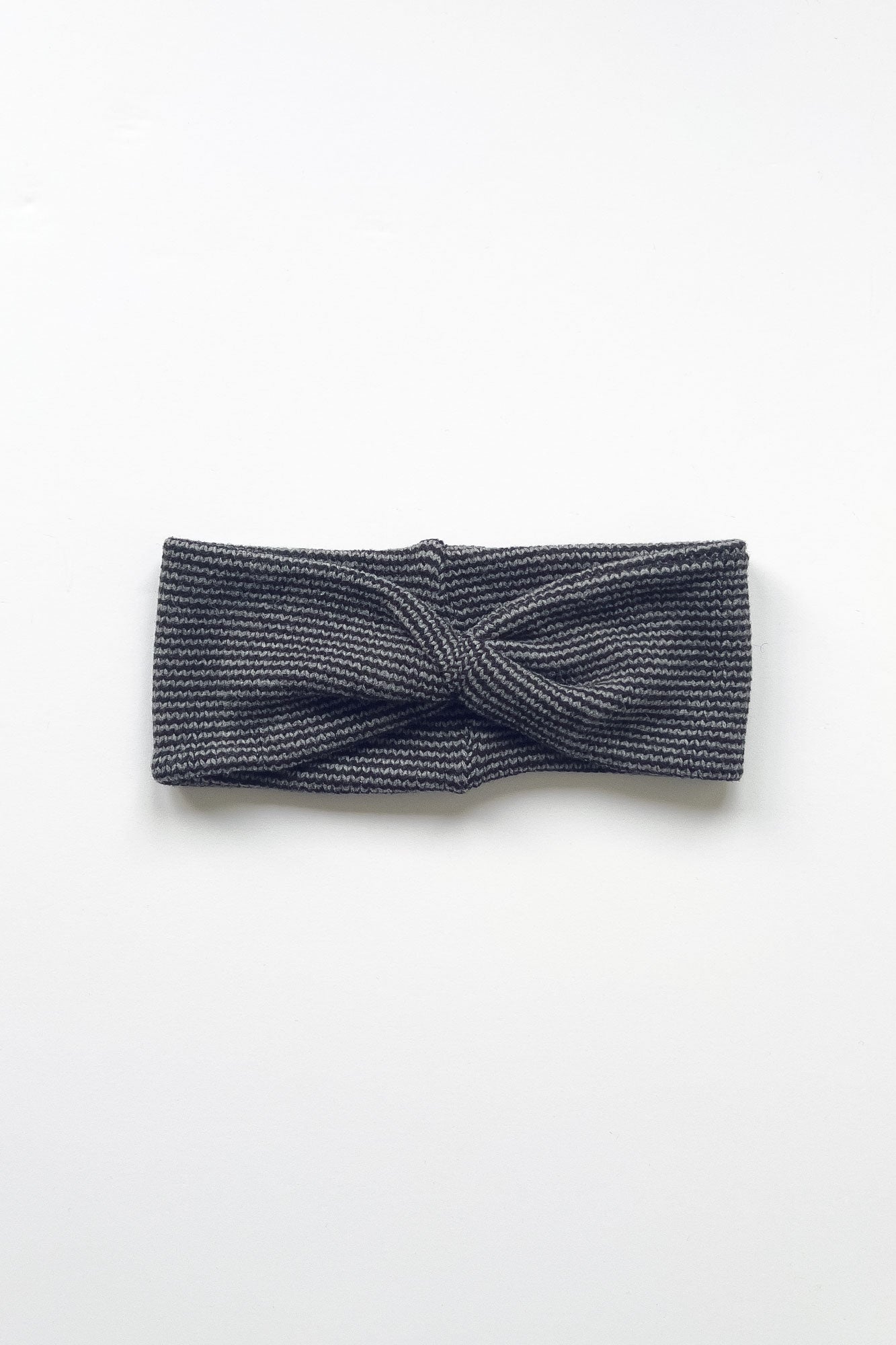 Twist Headband in Ash Stripe